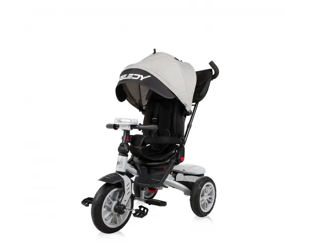 Tricicleta multifunctionala 4 in 1 Speedy Air scaun rotativ Grey Black