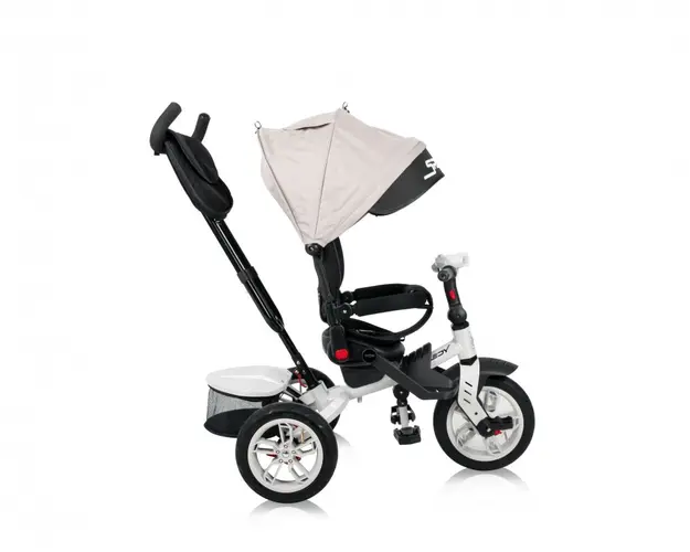 Tricicleta multifunctionala 4 in 1 Speedy Air scaun rotativ IvoryBlack