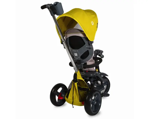 Tricicleta multifunctionala 4 in 1 cu sezut reversibil Coccolle Velo Mustar
