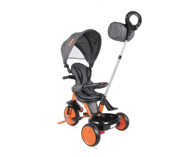 Tricicleta pentru copii Lucky Crew multifunctionala black orange