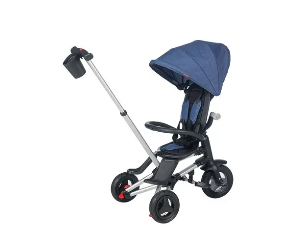 Tricicleta ultrapliabila Qplay Nova Rubber albastru inchis