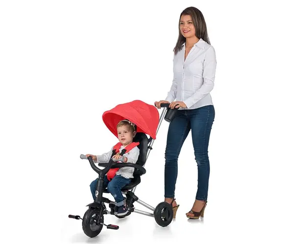 Tricicleta ultrapliabila cu roti Eva Qplay Nova rosu