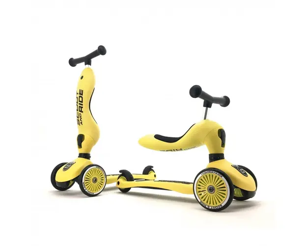 Trotineta copii transformabila 2 in 1 Scoot Ride HighwayKick 1 Lemon