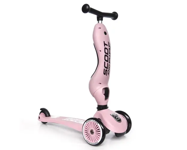 Trotineta copii transformabila 2 in 1 Scoot Ride HighwayKick 1 Rose