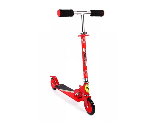 Trotineta pliabila Ferrari pentru copii cu roti 120 mm rosu