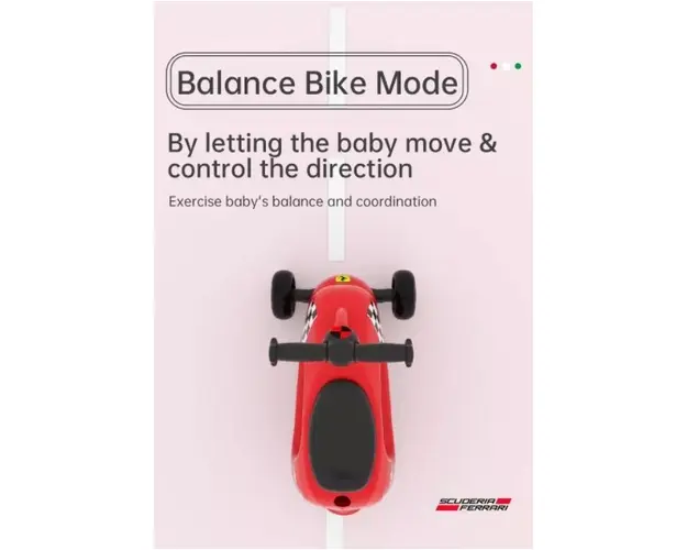 Trotineta pliabila multifunctionala Ferrari 4 in 1 Negru