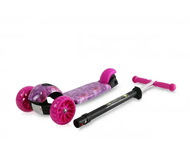 Trotineta reglabila pentru copii Draxter 3 ani+ Pink Galaxy