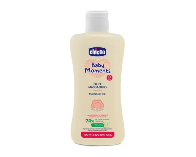Ulei de masaj dermatologic Chicco Baby Moments Sensitive 200 ml 0 luni+