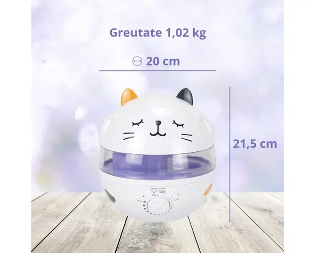 Umidificator Easycare Baby ultrasonic 3 in 1 pentru copii