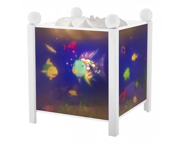 Veioza magica patrata alba Pesti