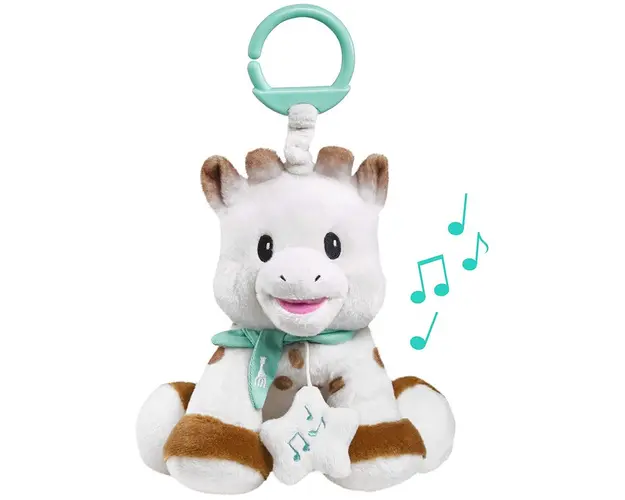 Jucarie muzicala Girafa Sophie pufoasa 20 cm Vulli