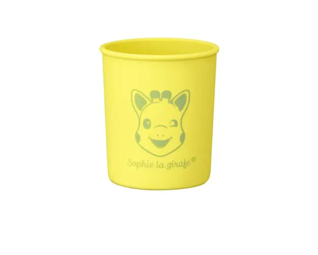 Pahar galben silicon Girafa Sophie
