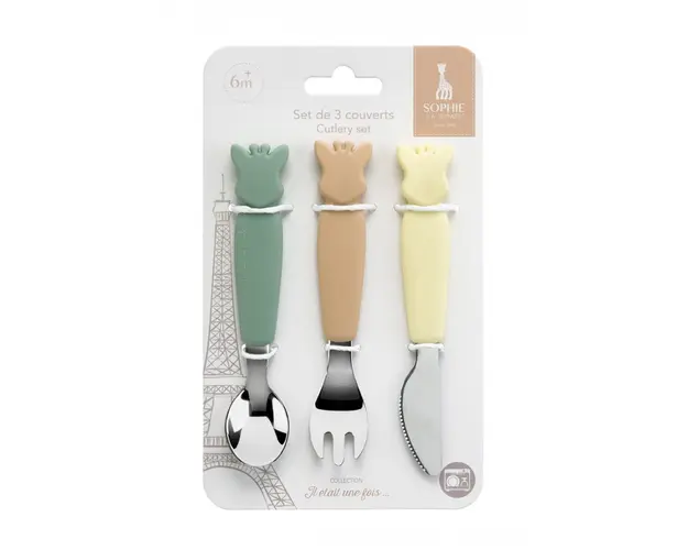 Set 3 tacamuri maner silicon Girafa Sophie