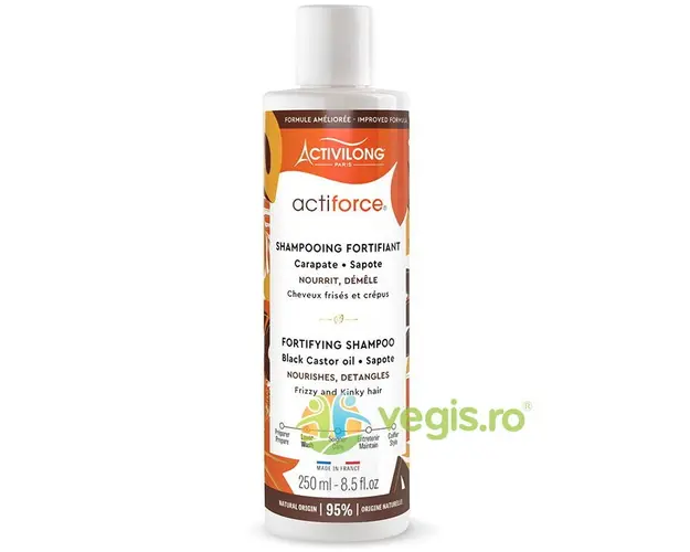 Sampon Fortifiant cu Ulei de Ricin Negru Actiforce 250ml