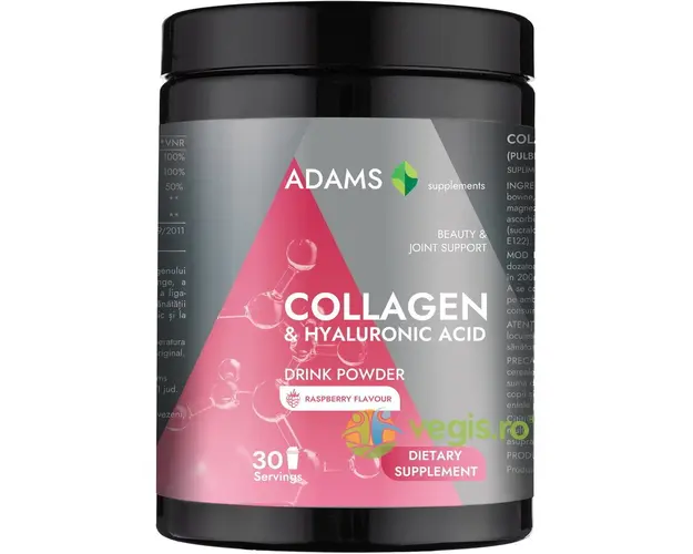 Collagen si Acid Hialuronic Pulbere Instant cu Aroma de Zmeura 600g