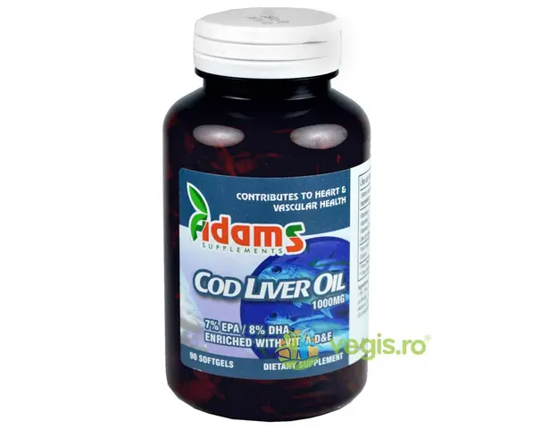 Ulei din Ficat de Cod (Cod Liver Oil) 1000mg 90cps