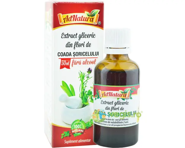 Extract Gliceric din Flori de Coada Soricelului fara Alcool 50ml