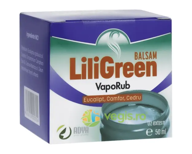 Balsam cu Eucalipt, Camfor si Cedru LiliGreen VapoRub 50ml