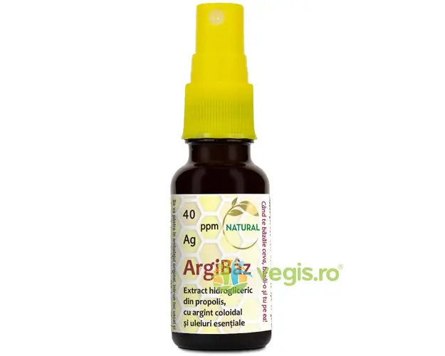 Spray cu Propolis, Argint coloidal si Uleiuri Esentiale Argibaz 20ml