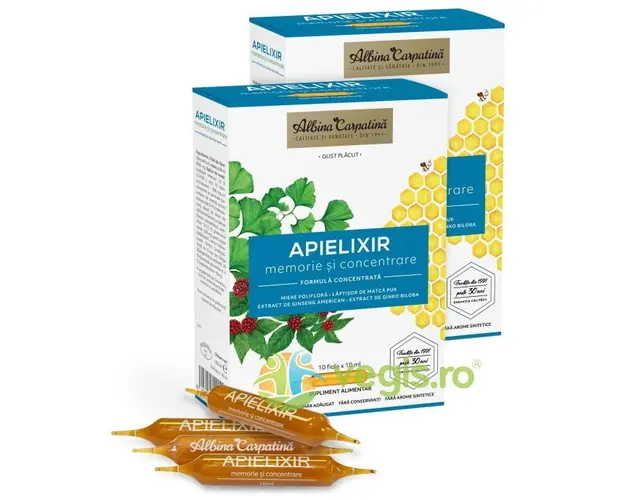 Apielixir Memorie si Concentrare 20+10 fiole x10ml