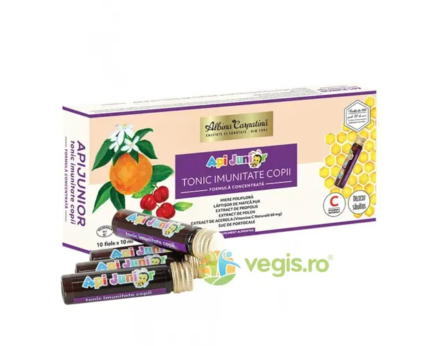 Apijunior Imunitate pentru Copii 10 fiole (cu pai) x 10ml