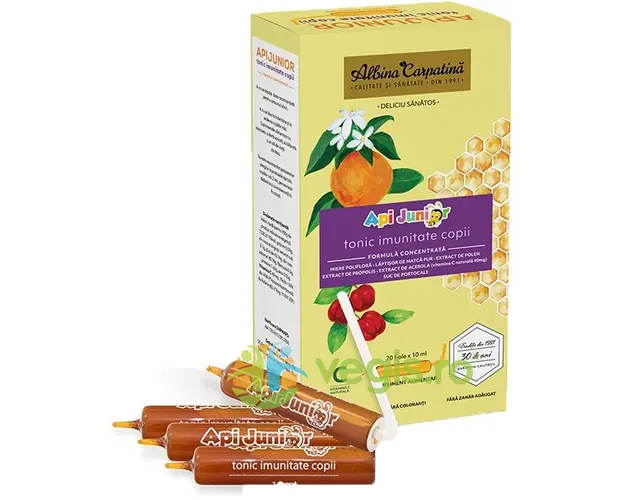 Apijunior Imunitate pentru Copii 20 fiole (cu pai) x 10ml