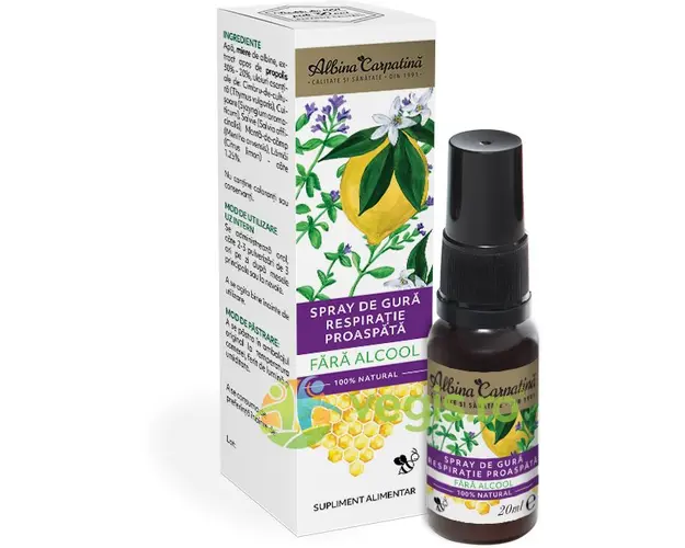 Spray de Gura Respiratie Proaspata fara Alcool 20ml
