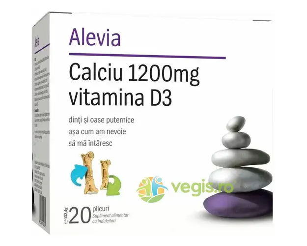 Calciu 1200mg Vitamina D3 20 Plicuri