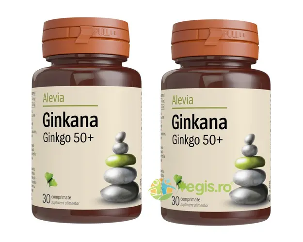 Pachet Ginkana Ginkgo 50 Plus 30cpr+30cpr