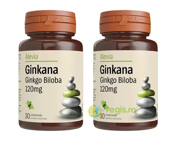 PachetGinkana Ginkgo Biloba 120mg 30cpr+30cpr