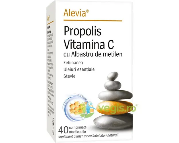 Propolis Vitamina C cu Albastru de Metilen 40cpr masticabile
