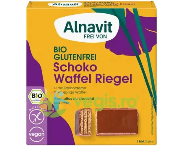 Napolitane cu Ciocolata fara Gluten Ecologice/Bio 75g