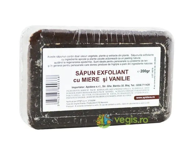 Sapun Exfoliant cu Miere si Vanilie 200g
