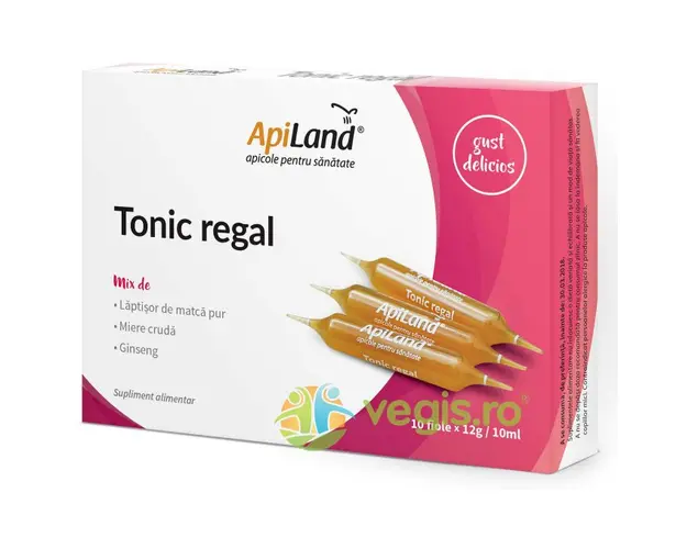Tonic Regal - Laptisor Pur, Miere si Ginseng 10 fiole