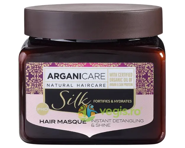 Masca de Par pentru Descurcare Instanta si Stralucire cu Proteina din Matase Silk 500ml