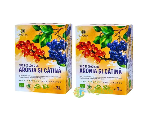 Pachet Suc de Aronia si Catina Ecologic/Bio 3L+3L