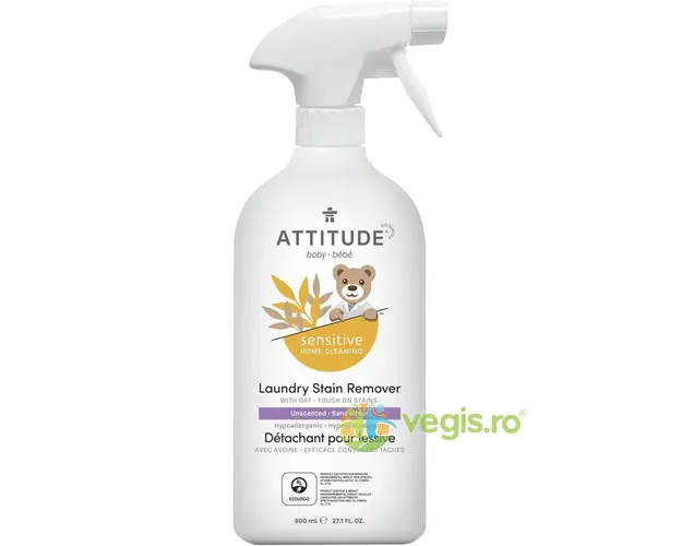 Solutie pentru Indepartarea Petelor de pe Rufele Copiilor Sensitive Skin Baby Natural 800ml
