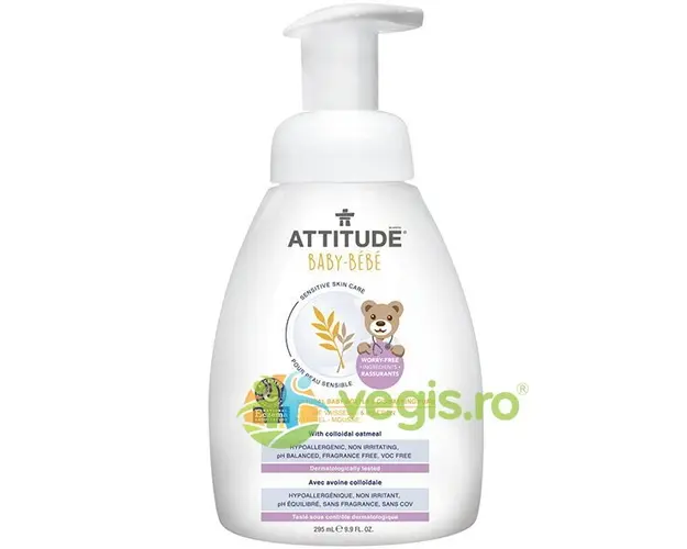 Spuma pentru Spalat Biberoane si Vase Sensitive Skin Baby Natural 295ml