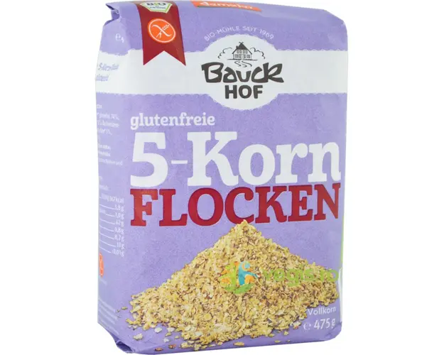 Fulgi din 5 Cereale Fara Gluten Ecologici/Bio 475g