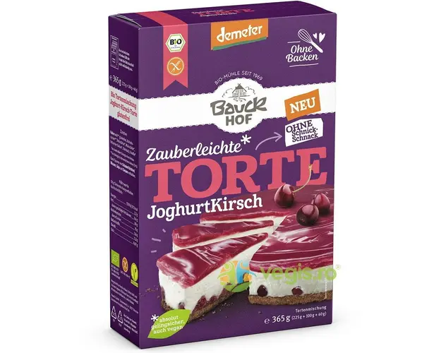 Mix pentru Tort cu Iaurt si Cirese fara Gluten Ecologic/Bio 365g