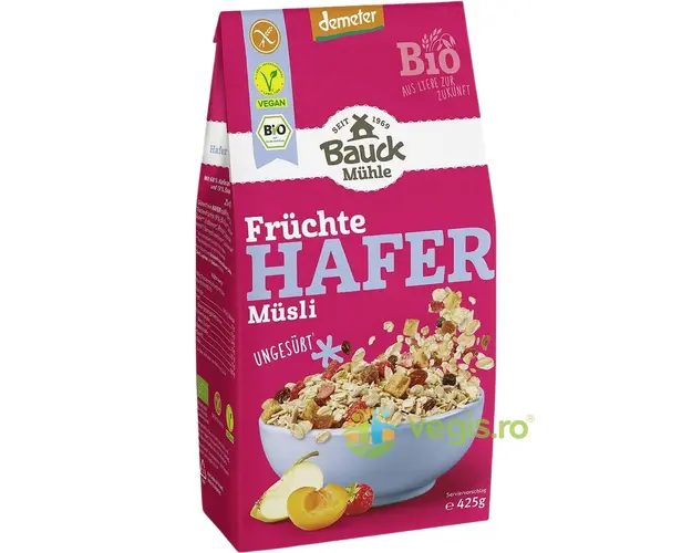 Musli cu Ovaz si Fructe fara Gluten Ecologic/Bio 425g
