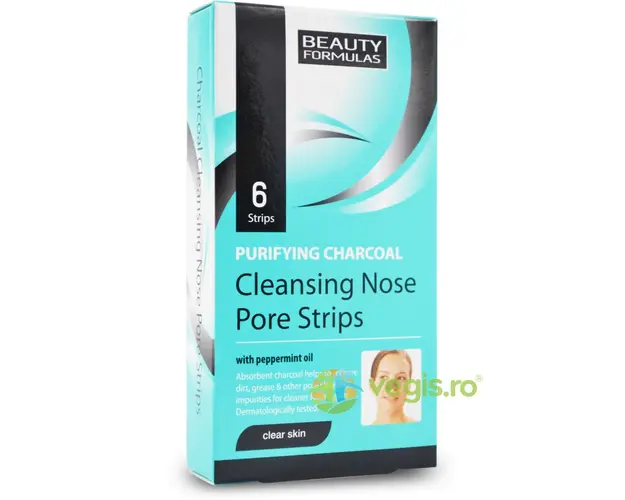 Benzi de Curatare a Porilor de pe Nas cu Carbune 6buc