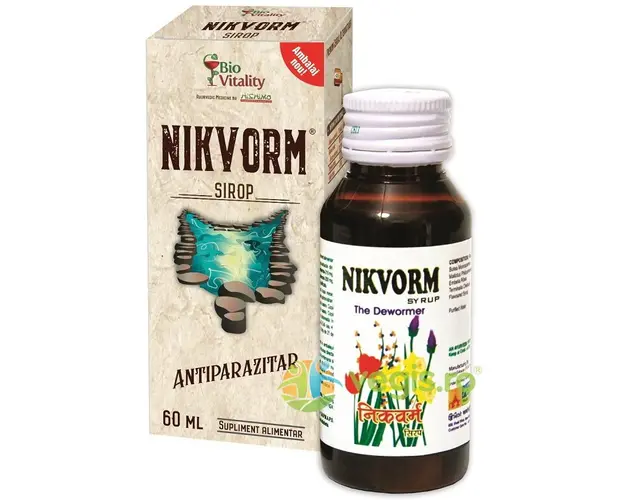 Nikvorm Sirop pentru Eliminarea Parazitilor Intestinali 60ml