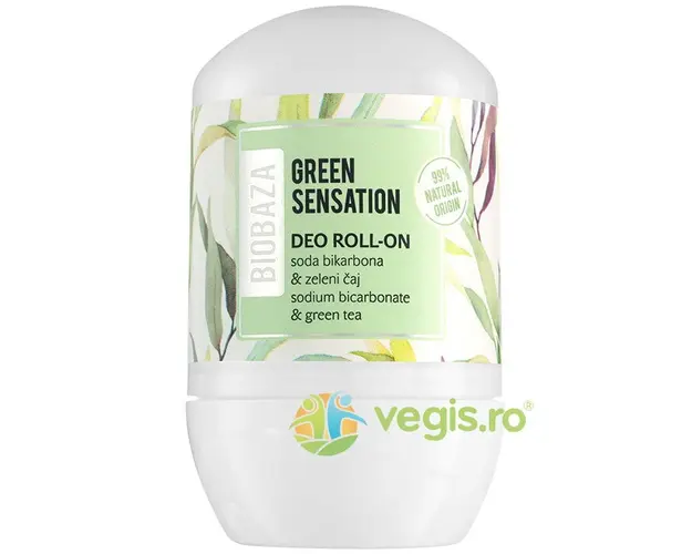 Deodorant Roll-On Natural pentru Femei pe Baza de Piatra de Alaun cu Ceai Verde Green Tea Sensation 50ml