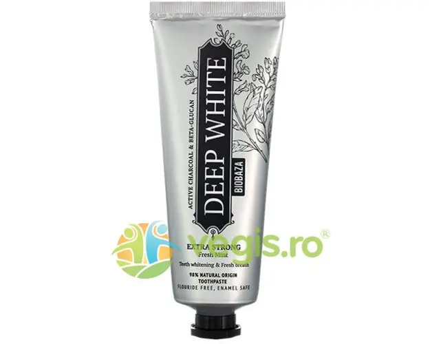 Pasta de Dinti Remineralizanta pentru Albire cu Pudra de Carbune si Calciu Mineral 75ml