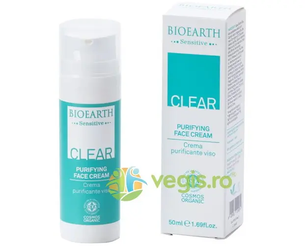 Crema Purificatoare de Fata pentru Ten Mixt sau Gras Antiacnee 50ml