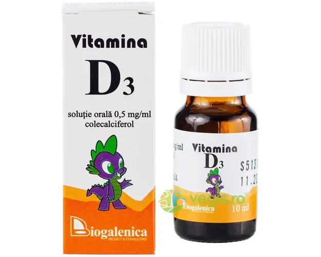 Vitamina D3 Solutie Orala 10ml
