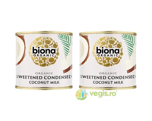 Pachet Bautura de Cocos Condensata Indulcita Ecologica/Bio 210g+210g