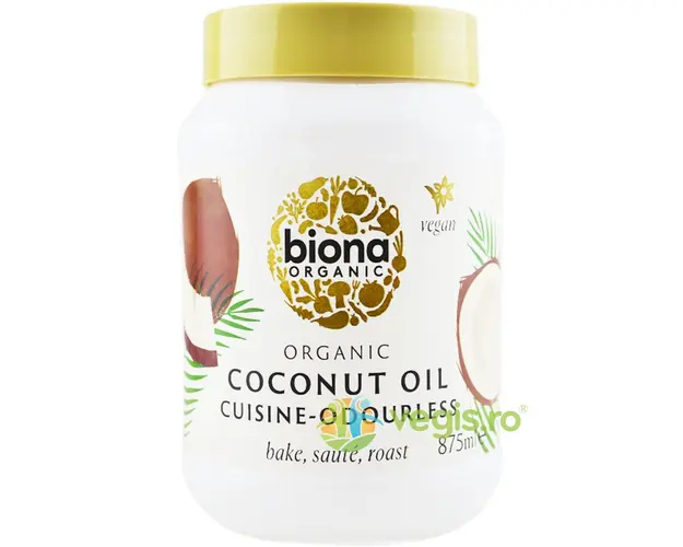 Ulei de Cocos pentru Gatit (Cuisine) fara Miros Ecologic/Bio 875ml/ 800g