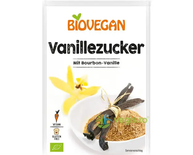 Zahar Vanilie Bourbon Integral Fara Gluten Ecologic/Bio 4x8g